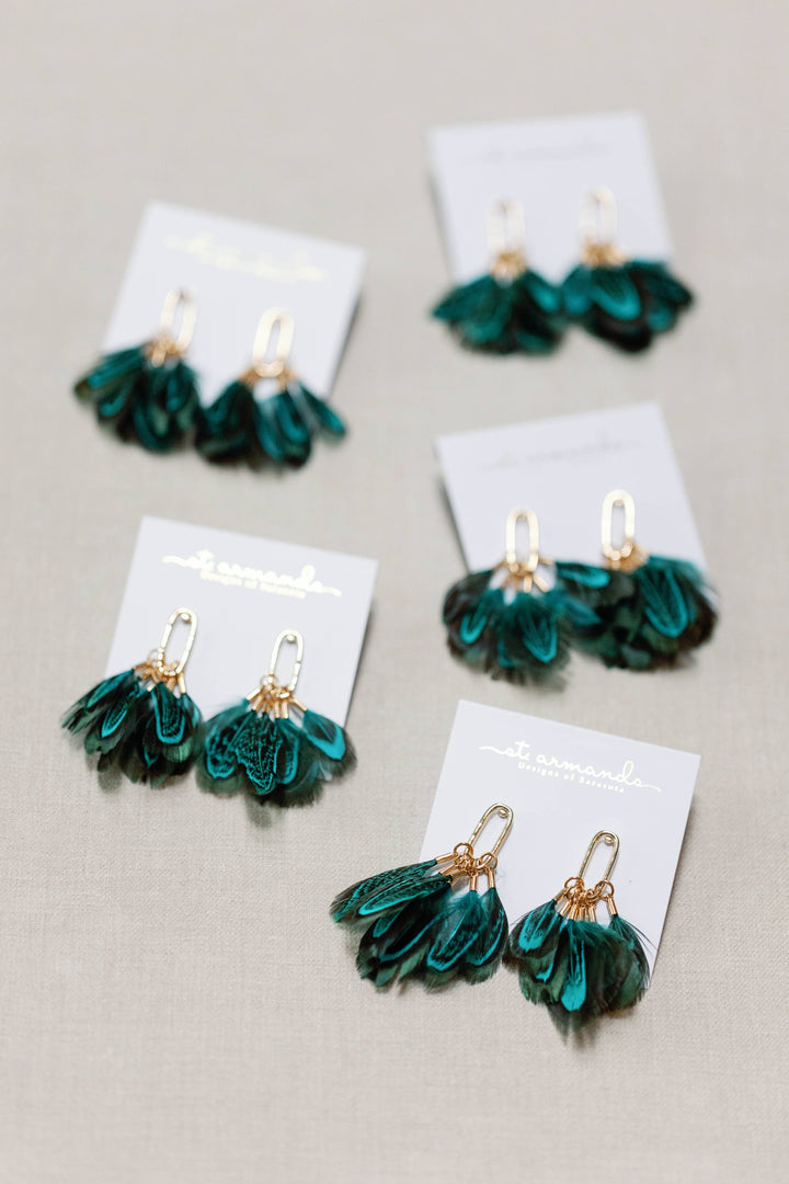 Peacock Feather Earrings