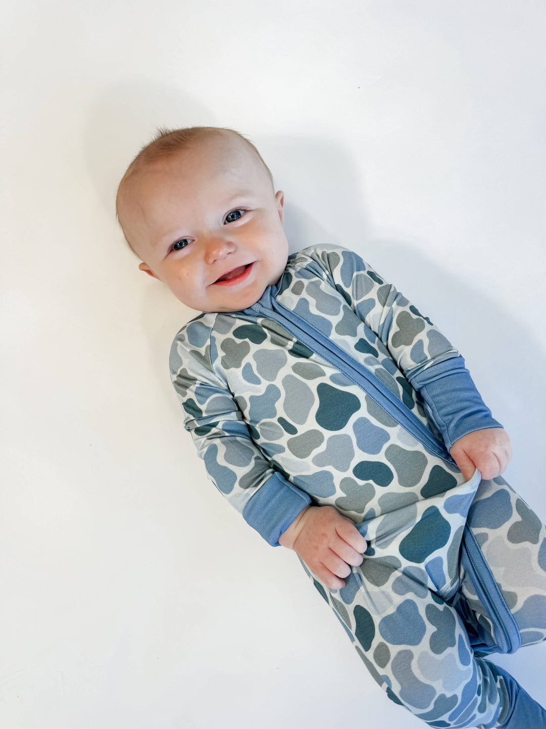 Watercolor Camo Zip PJs