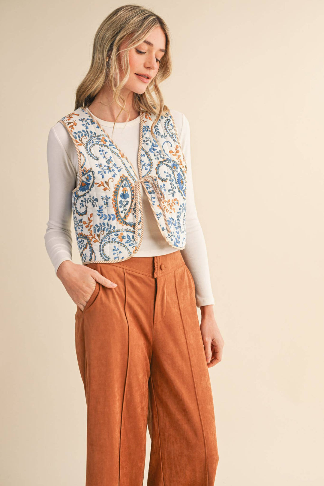 PAISLEY QUILTED VEST