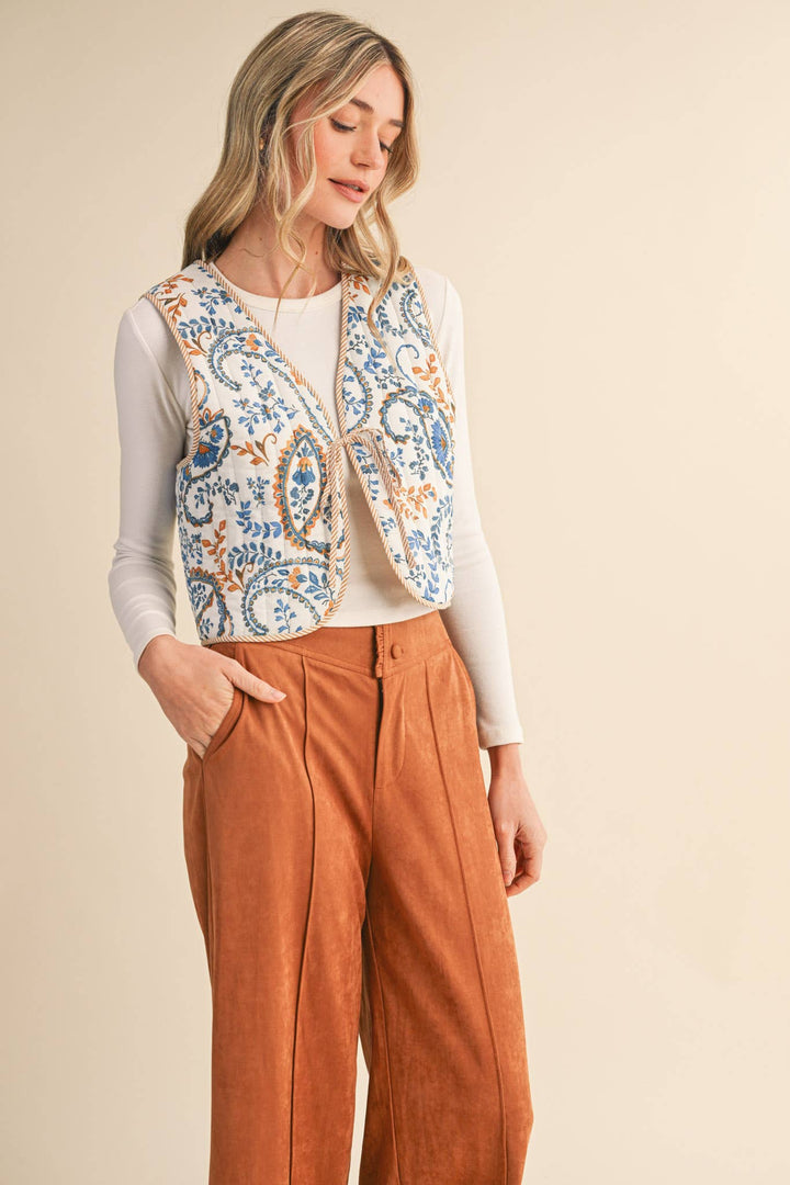 PAISLEY QUILTED VEST