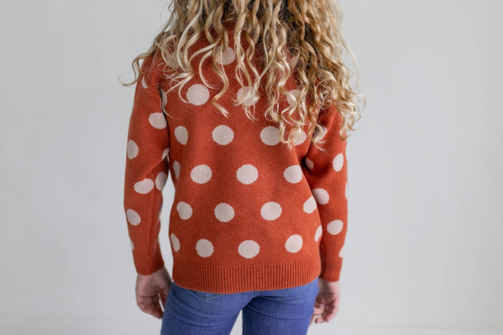 Rust Polka Dot Sweater