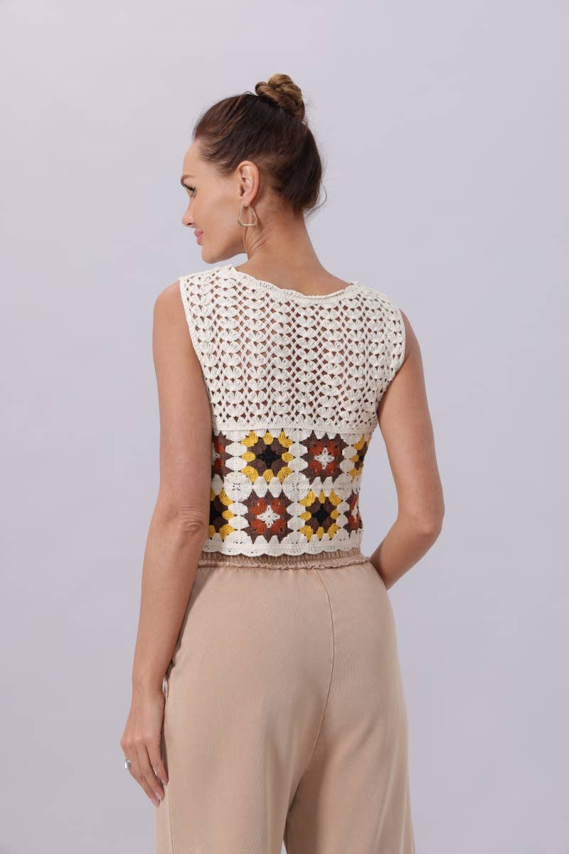 Boho Crochet Vest
