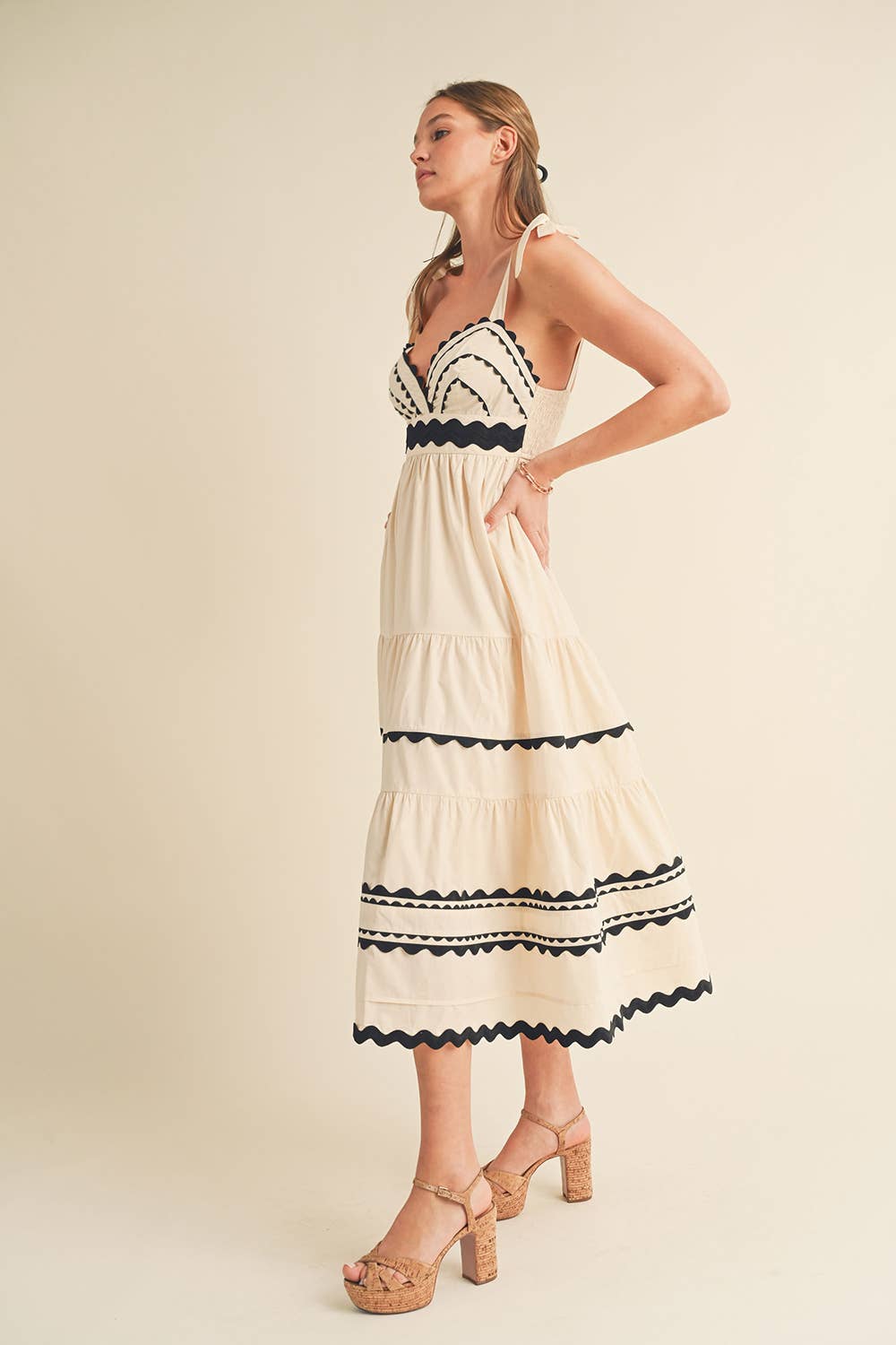 TIERED RIC RAC DRESS