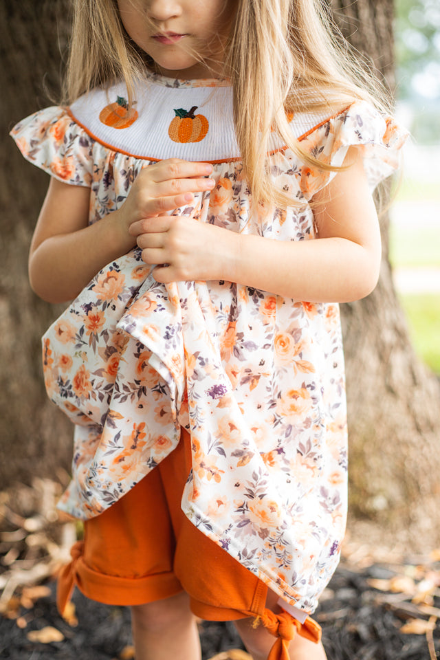 Smocked Pumpkin Set