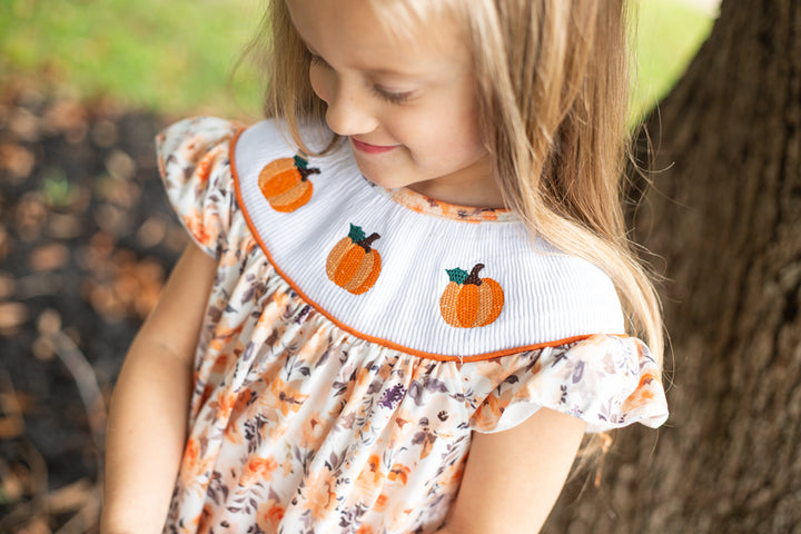 Smocked Pumpkin Set