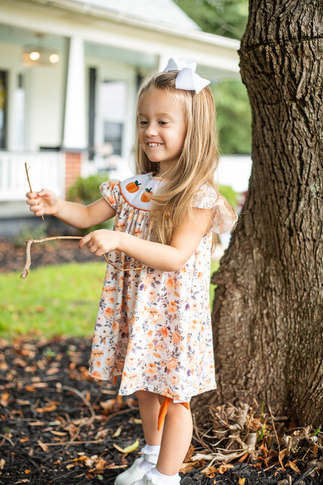 Smocked Pumpkin Set