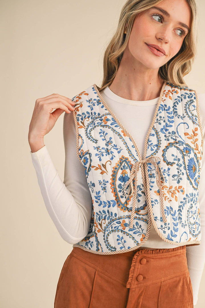 PAISLEY QUILTED VEST
