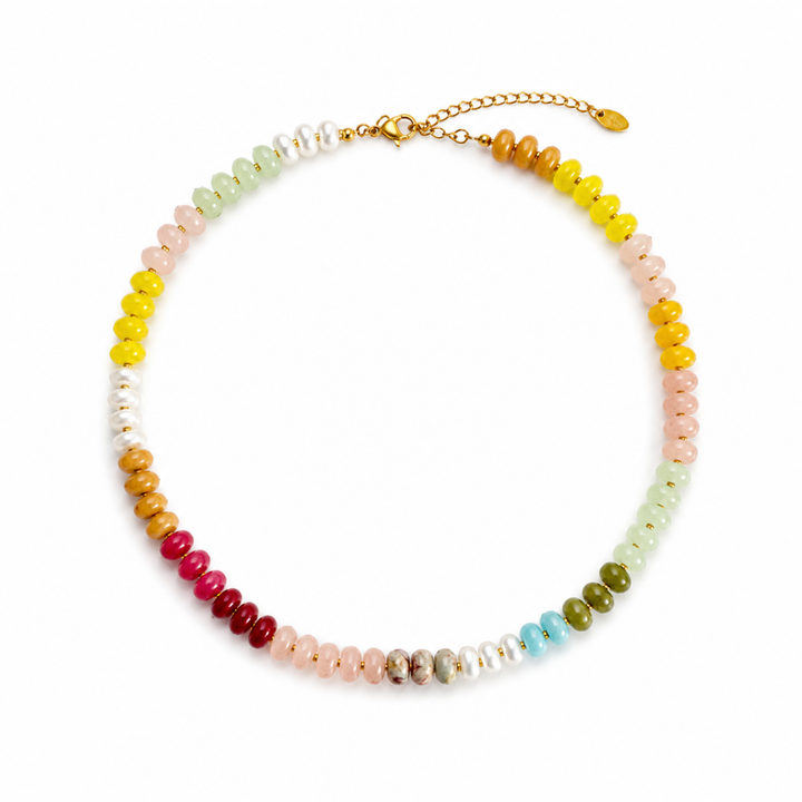 Beaded Necklace – Natural Stone Beads Mix