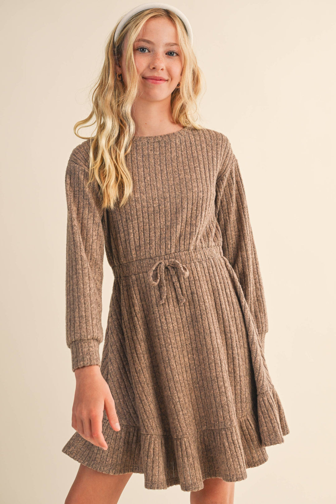 GIRLS HACCI LONG SLEEVE DRESS