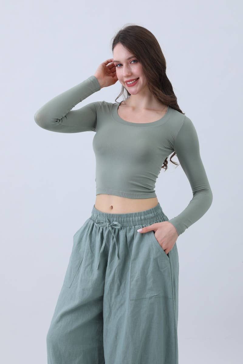 Long Sleeve Crop Top