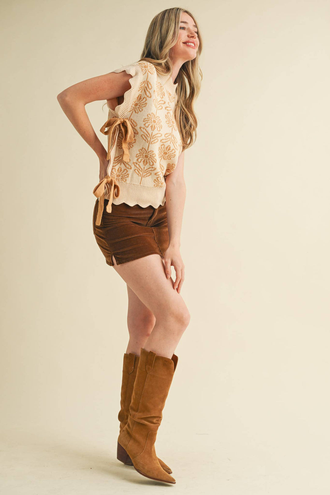 FLORAL SWEATER VEST