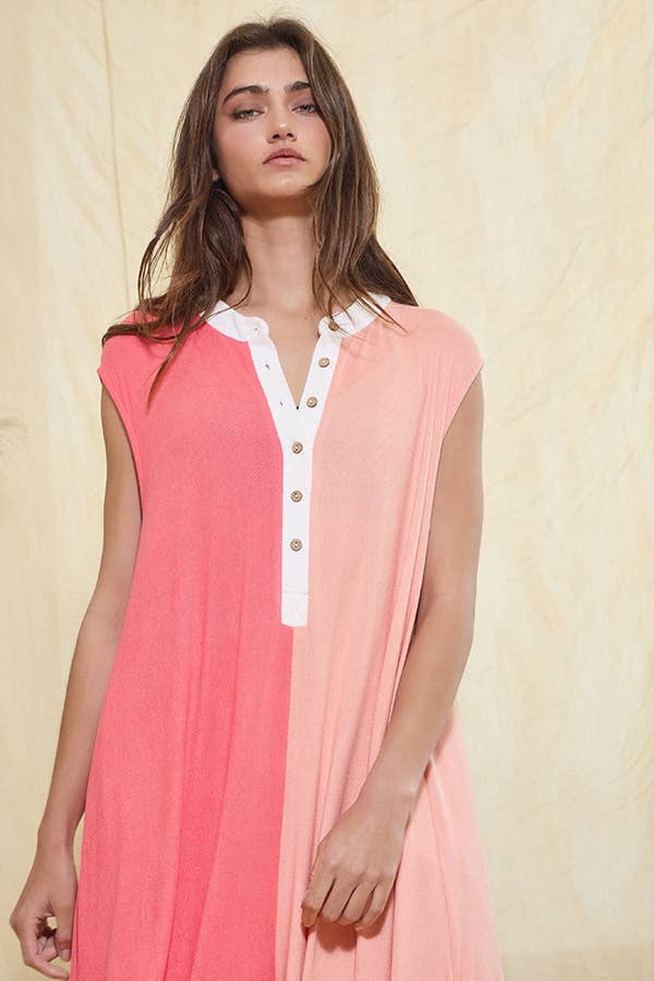 Color-Block Loose Fit Jumpsuit