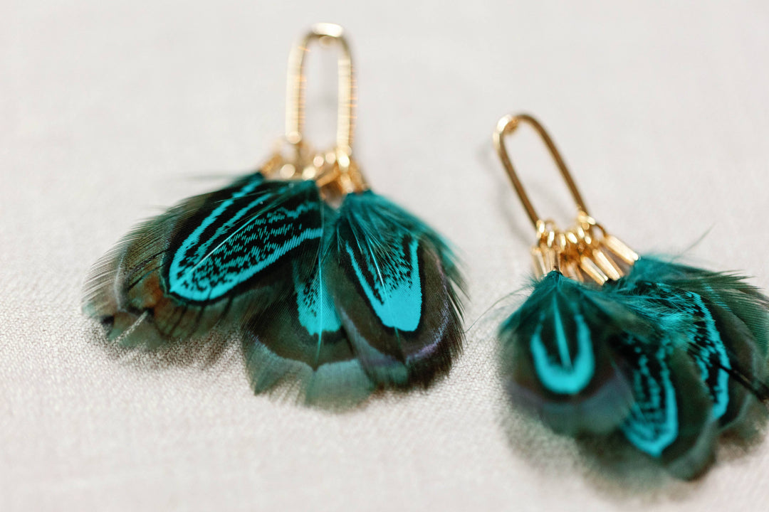 Peacock Feather Earrings