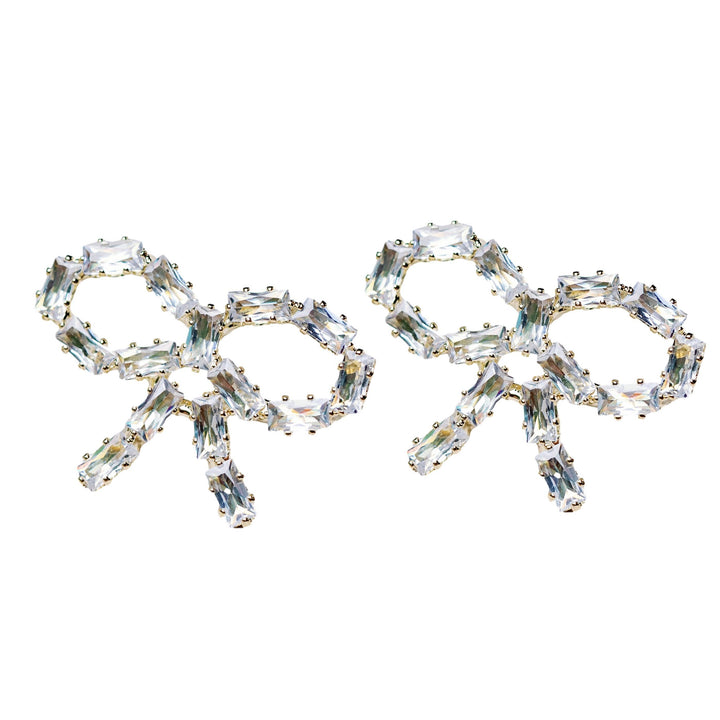 Diamond Bow Earrings