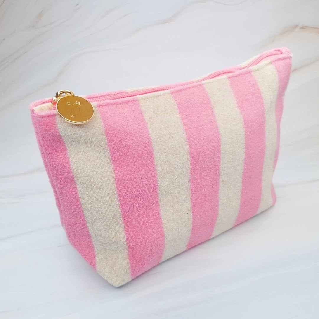 Terry Striped Cosmetic Case
