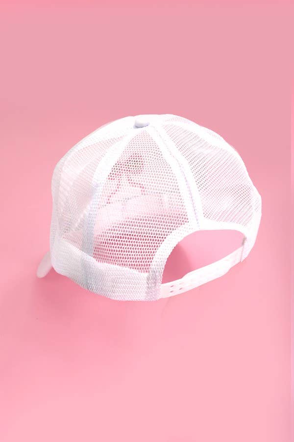 RIBBON BOW TRUCKER HAT