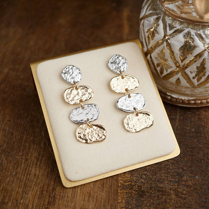 Elliptic Trio Drop Earrings