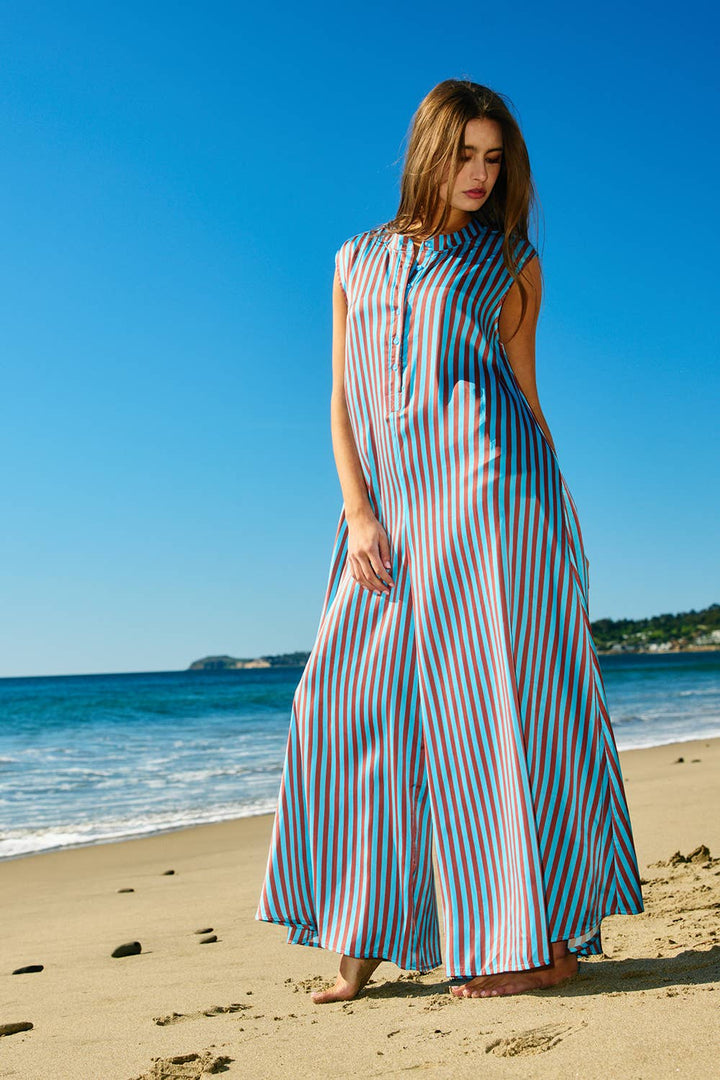 Stripe Soft Satin Jumpsuit