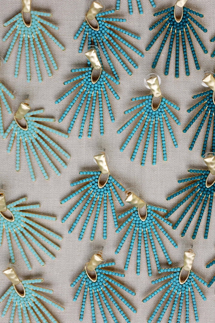 Turquoise Sunburst Earrings