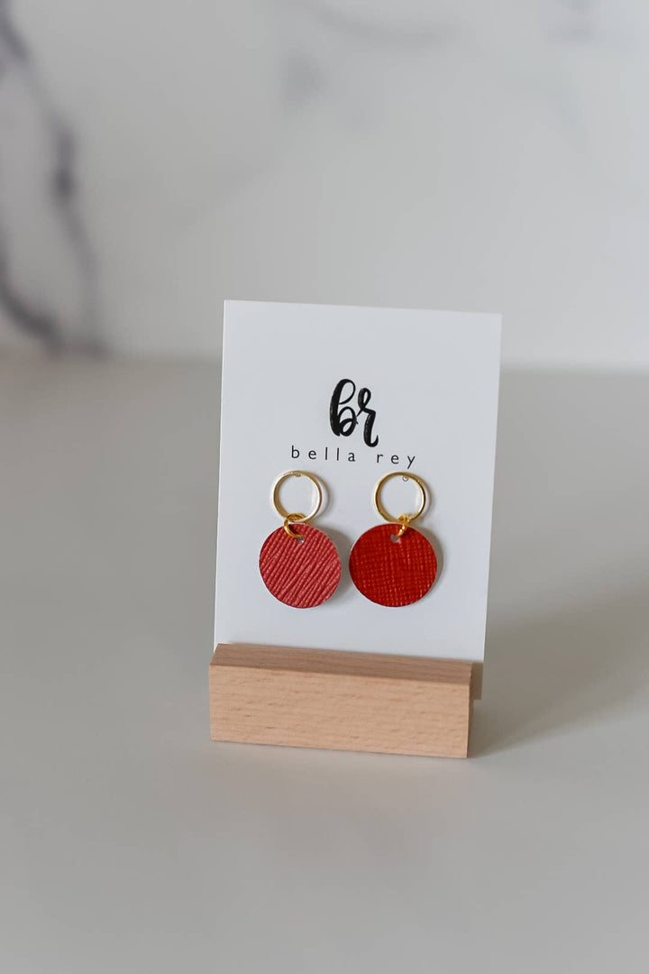 Harper mini earrings red