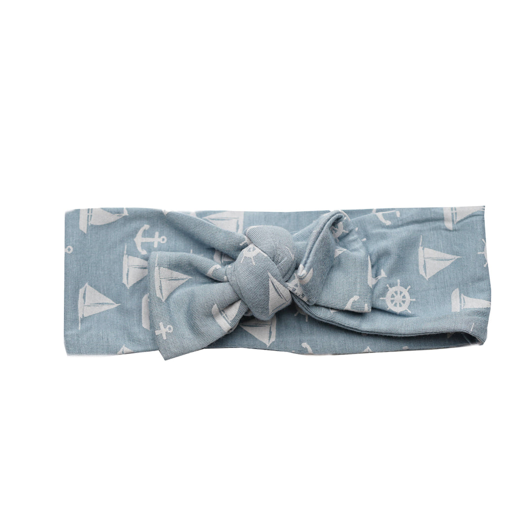 Anchor's Away Bamboo Headband Bow