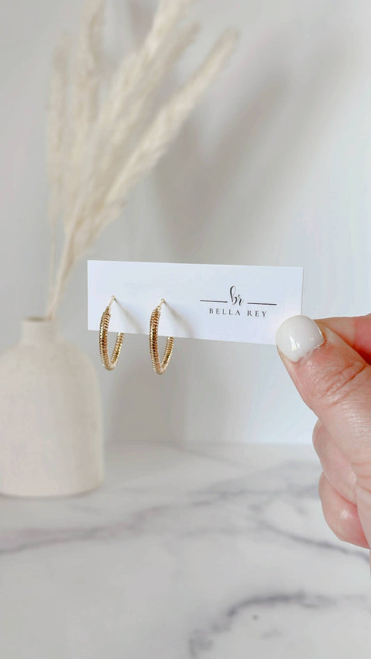 The Abbey gold plated hoop earrings