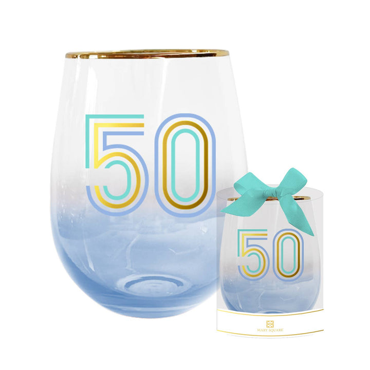 Birthday Milestones Wine Glasses