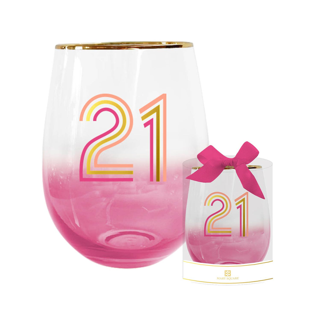 Birthday Milestones Wine Glasses